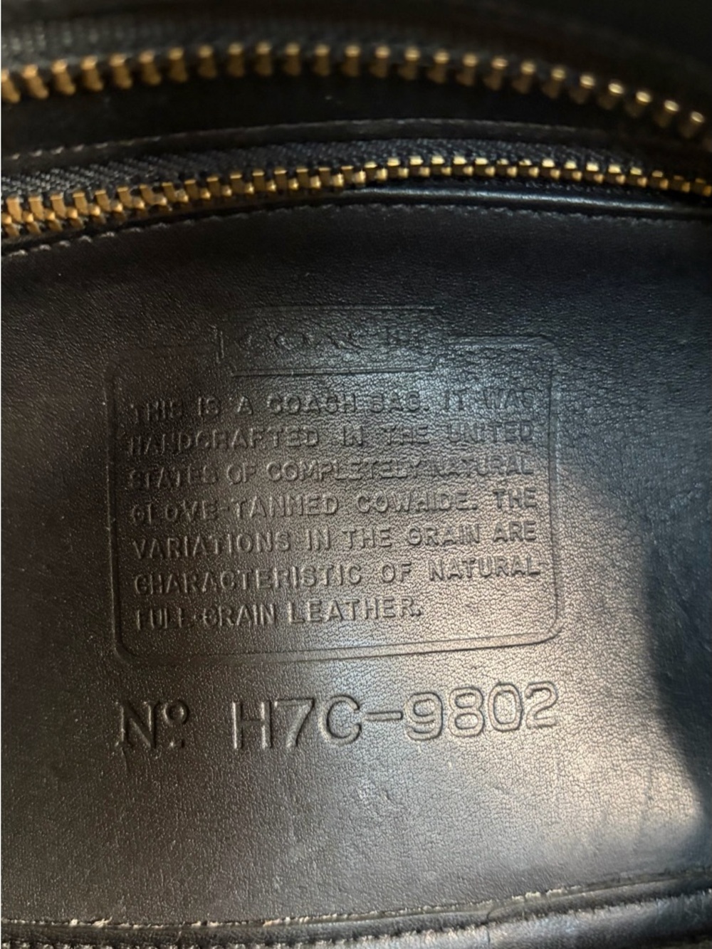 Vintage COACH Equestrian Slim Zip Crossbody Black 9802 EUC - Picture 10 of 17